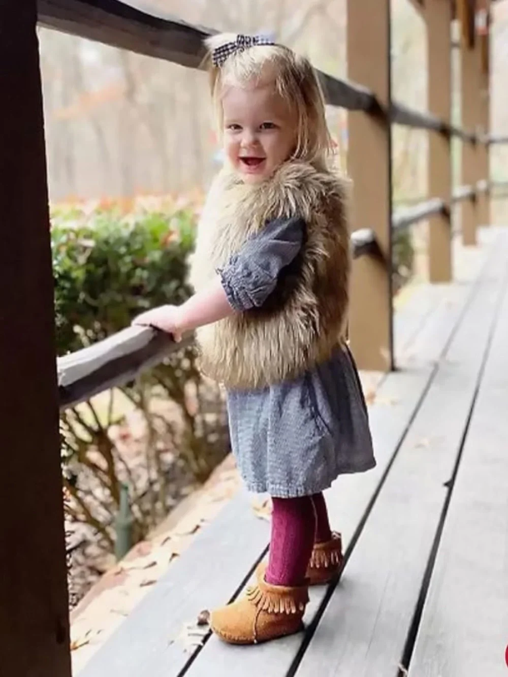 NWOB Minnetonka Back Flap Bootie | Baby Size 6 | Brown